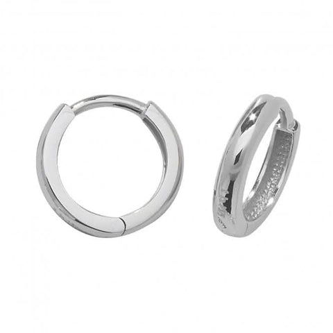 Boucles d'oreilles à charnière en or blanc 9 carats ER106W