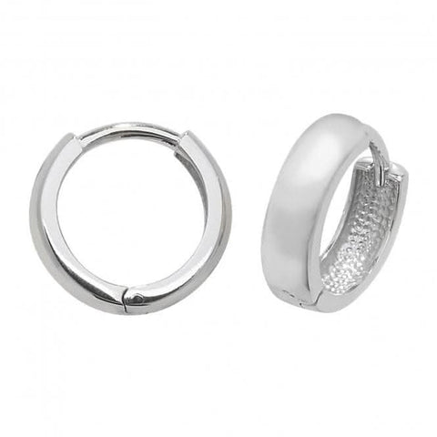 Boucles d'oreilles à charnière en or blanc 9 carats ER107W