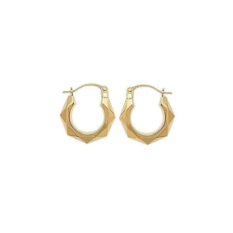 9 Karat Gelbgold 08 mm Creole Ohrringe ER152