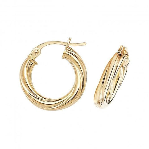 9 Karat Gelbgold 10 mm Creolen ER353