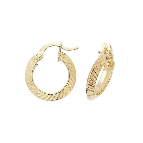 9 Karat Gelbgold 10 mm Creolen ER876