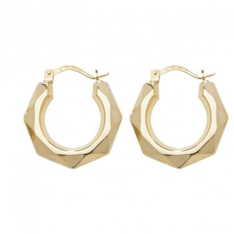 9 Karat Gelbgold 12 mm Creole Ohrringe ER154