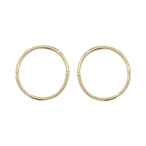 Ohrhänger aus 9-karätigem Gelbgold, 12 mm, mit Scharnierverschluss, ES145