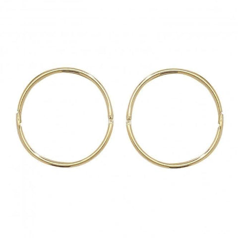 Ohrhänger aus 9-karätigem Gelbgold, 14 mm, mit Scharnierverschluss, ES146