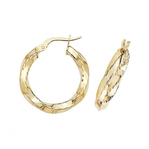9 Karat Gelbgold 15 mm Creolen ER375