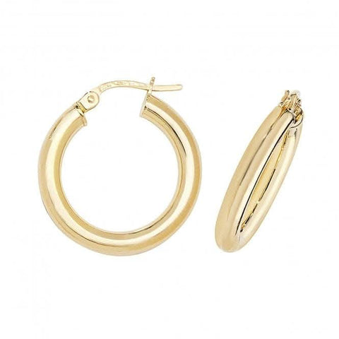 9 Karat Gelbgold 15 mm Creolen ER382