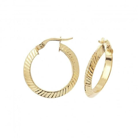 9 Karat Gelbgold 15 mm Creolen ER877