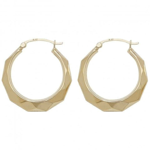 9 Karat Gelbgold 20 mm Creole Ohrringe ER434