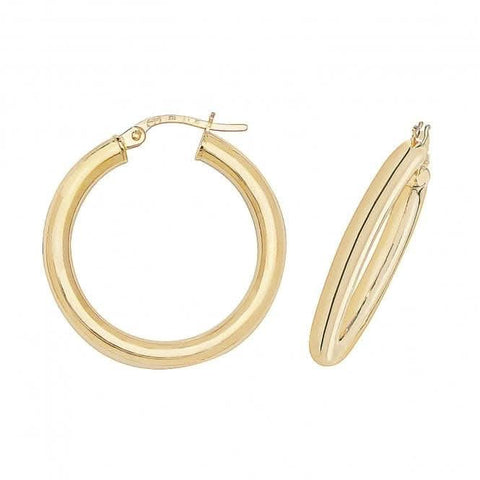 9 Karat Gelbgold 20 mm Creolen ER383