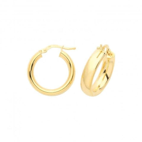 Boucles d'oreilles créoles en or jaune 9 carats, 20 mm, ER891