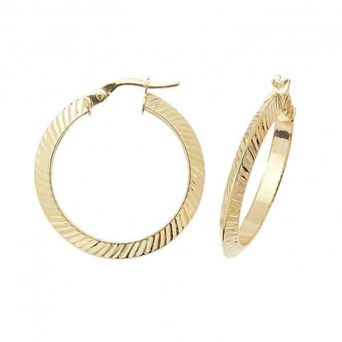 9 Karat Gelbgold 25 mm Creolen ER879