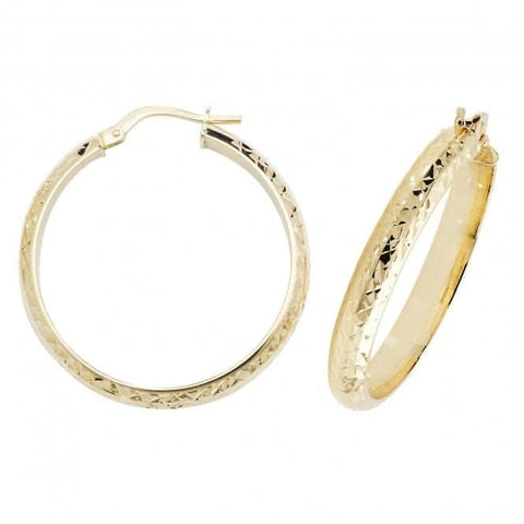 9-karätige Gelbgold-Ohrringe mit Diamantschliff ER1044
