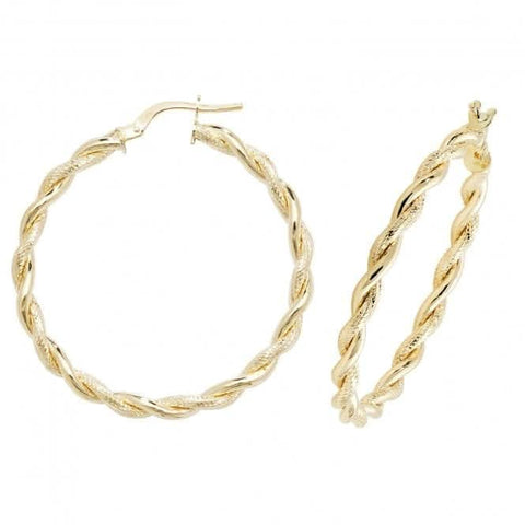 9-karätige Gelbgold-Ohrringe mit Diamantschliff ER1045