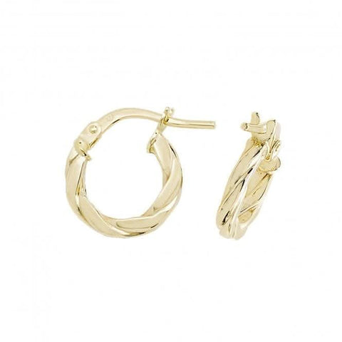 Boucles d'oreilles créoles en or jaune 9 carats ER1041