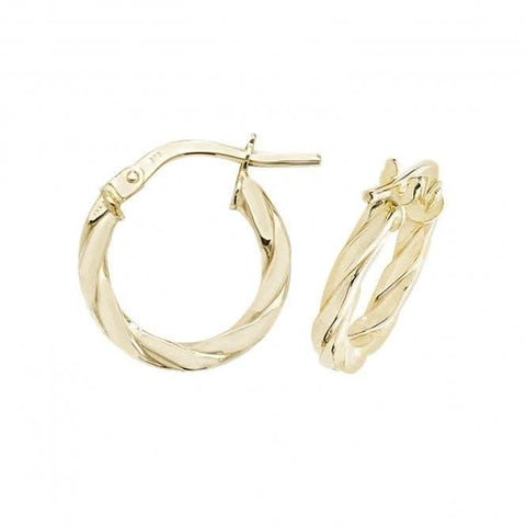 Boucles d'oreilles créoles en or jaune 9 carats ER1041