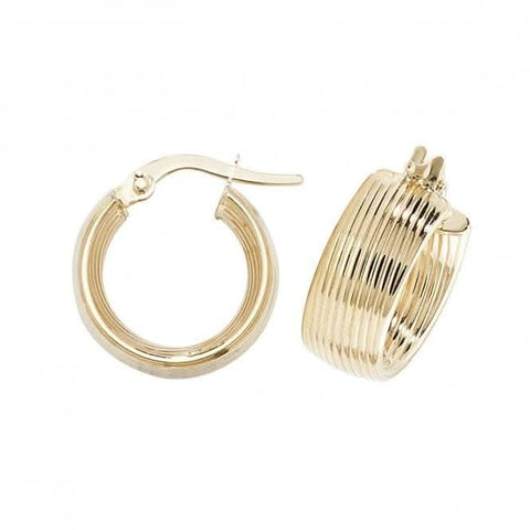 Boucles d'oreilles créoles en or jaune 9 carats ER1053