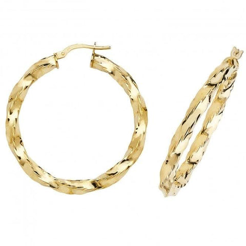 9 Karat Gelbgold 30 mm Creolen ER135