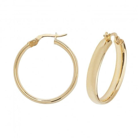 9 Karat Gelbgold 30 mm Creolen ER974