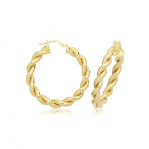 Boucles d'oreilles créoles en or jaune 9 carats ER1216