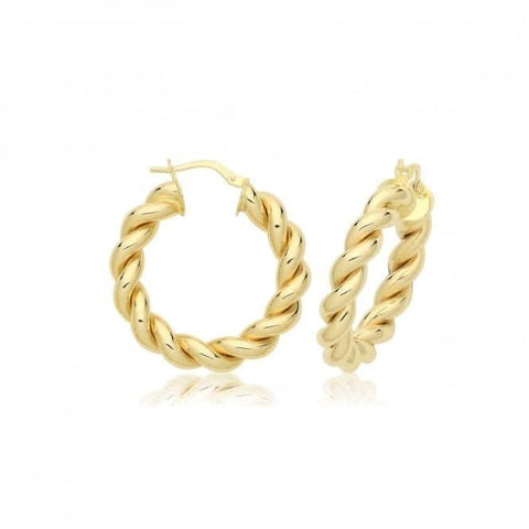 9 Karat Gelbgold plattierte Creolen ER1217