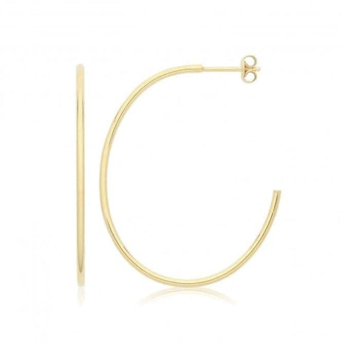 Boucles d'oreilles demi-créoles en or jaune 9 carats ER1210