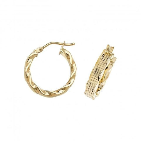 9 Karat Gelbgold 35 mm Creolen ER995