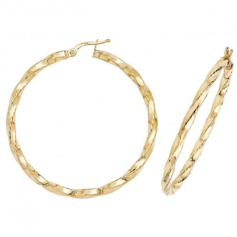 9 Karat Gelbgold 40 mm Creolen ER378