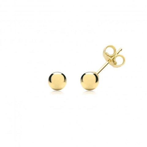 Ohrstecker aus 9-karätigem Gelbgold, 4 mm Kugel, ES202