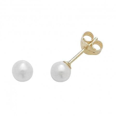 Ohrstecker aus 9-karätigem Gelbgold mit 4 mm Perle ES238S