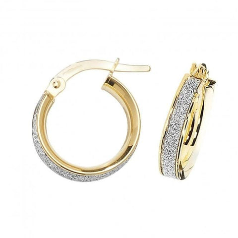 Boucles d'oreilles créoles en or jaune 9 carats de 50 mm