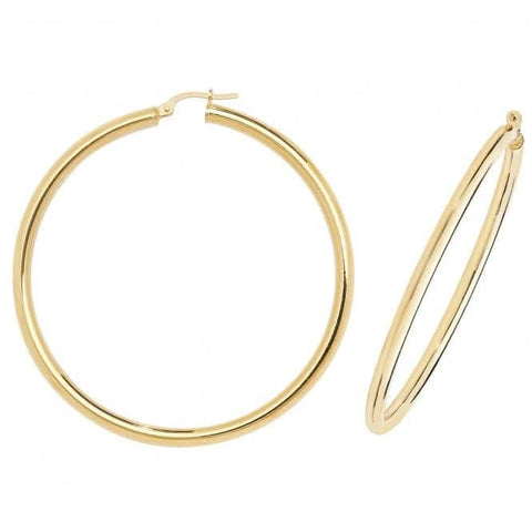 9 Karat Gelbgold 50 mm Creolen ER505