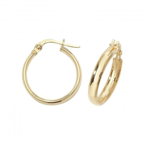 Boucles d'oreilles créoles en or jaune 9 carats de 50 mm ER955
