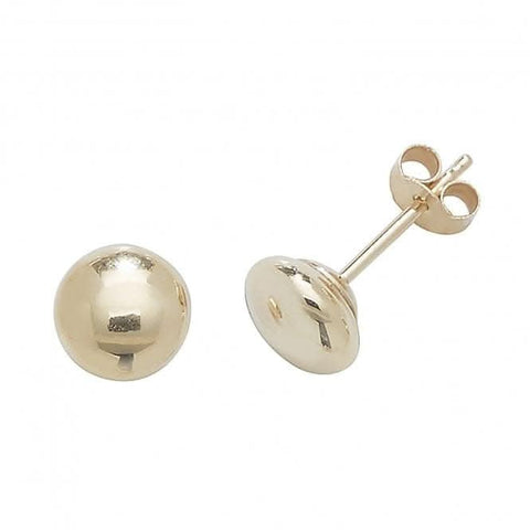 Ohrstecker aus 9-karätigem Gelbgold, 5 mm, Knopfform, ES406