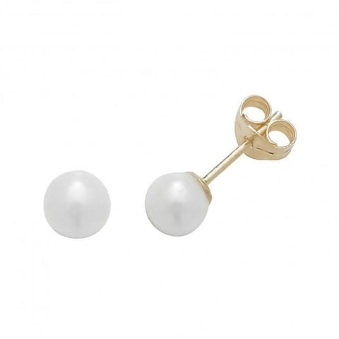 Ohrstecker aus 9-karätigem Gelbgold mit 5 mm Perle ES239S