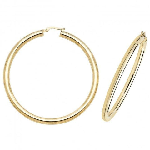 Boucles d'oreilles créoles en or jaune 9 carats ER1004
