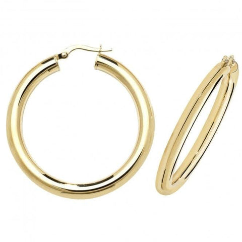 Boucles d'oreilles créoles en or jaune 9 carats ER1004