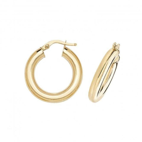 Boucles d'oreilles créoles en or jaune 9 carats ER1004