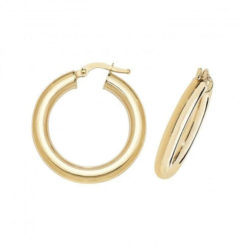 Boucles d'oreilles créoles en or jaune 9 carats ER1004