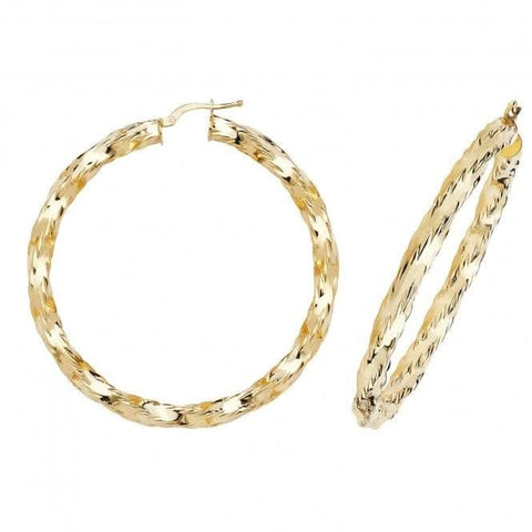 9 Karat Gelbgold 60 mm Creolen ER143