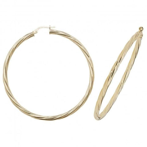 9 Karat Gelbgold 60 mm Creolen ER357