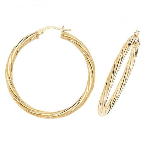 9 Karat Gelbgold 60 mm Creolen ER357