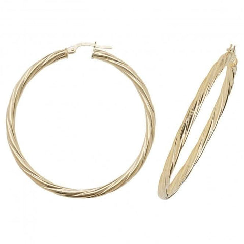 9 Karat Gelbgold 60 mm Creolen ER357