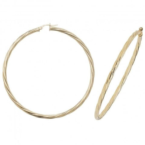 9 Karat Gelbgold 60 mm Creolen ER357