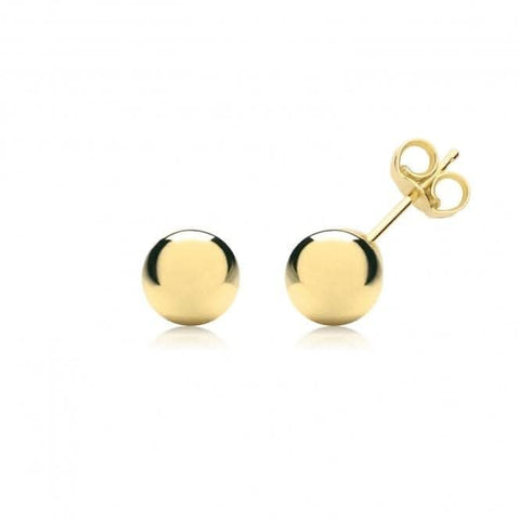 Ohrstecker aus 9-karätigem Gelbgold, 6 mm Kugel, ES204