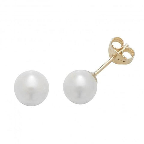 Ohrstecker aus 9-karätigem Gelbgold mit 6 mm Perle ES240S