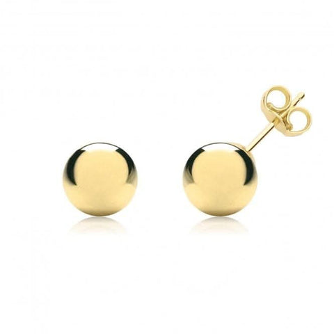 Ohrstecker aus 9-karätigem Gelbgold, 7 mm Kugel, ES205