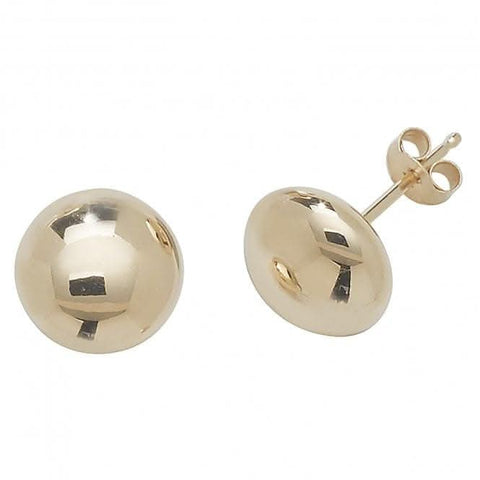 Ohrstecker aus 9-karätigem Gelbgold, 7 mm, Knopfform, ES408