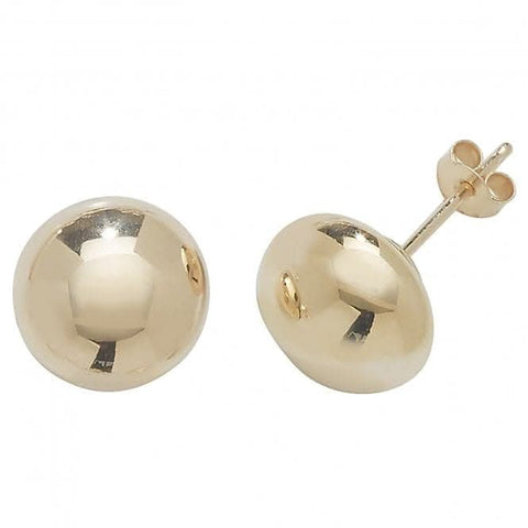 Ohrstecker aus 9-karätigem Gelbgold, 8 mm, Knopfform, ES409