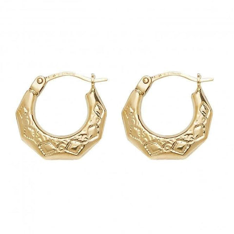 Boucles d'oreilles créoles pour bébés en or 9 carats ER065
