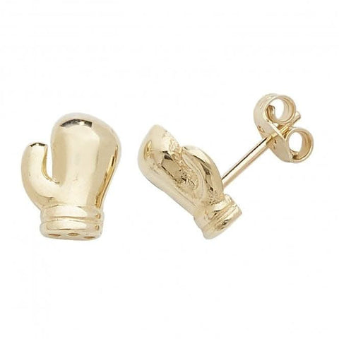Boxhandschuh-Ohrstecker aus 9-karätigem Gelbgold ES482